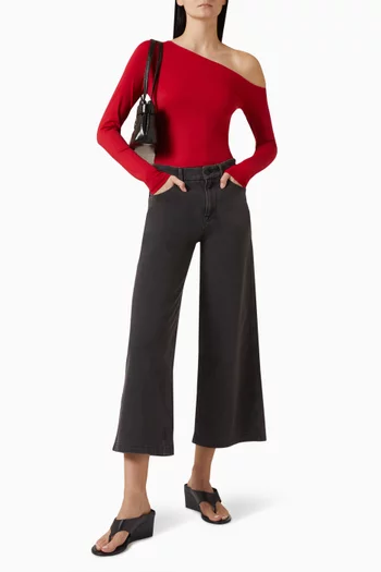 Weightless One-shoulder Top in Scuba