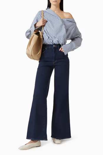 Off-Shoulder Bodysuit in Poplin