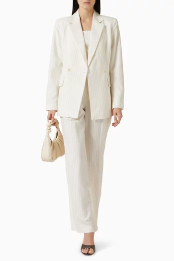 Essential Belted Blazer in Suiting Fabric