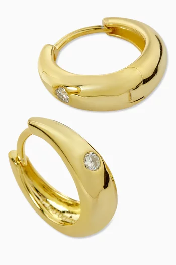 B.O Dome Hoop Earrings in 18kt Gold-plated Metal