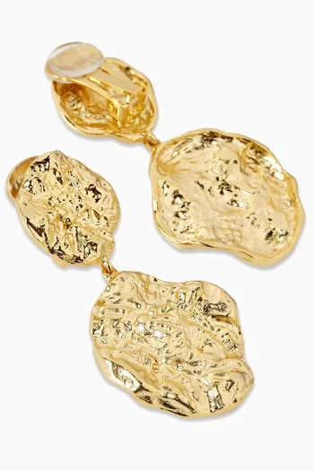 B.O Mini Zuri Drop Earrings in 24kt Gold-plated Metal