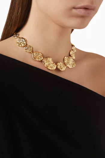 Zuri Choker Necklace in 24kt Gold-plated Metal