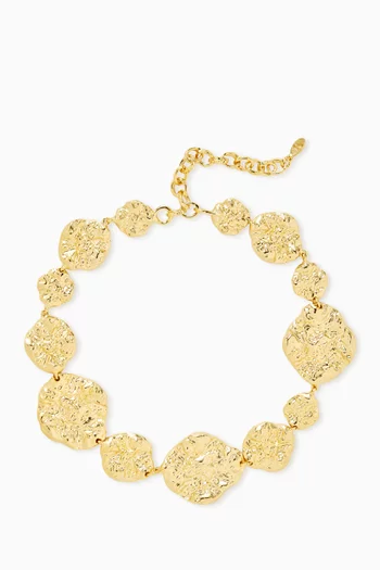 Zuri Choker Necklace in 24kt Gold-plated Metal