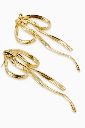 B.O Julie Bow Earrings in 24kt Gold-plated Metal