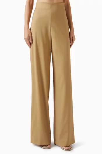 High Waisted Wide Leg Tailored Pants