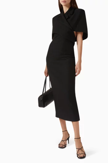 تنورة متوسطة الطول بقصة مستقيمة