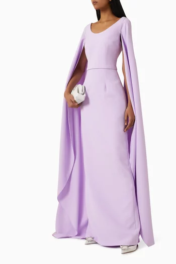 Agata Cape-style Maxi Dress