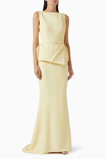 Flamiana Belted Maxi Dress