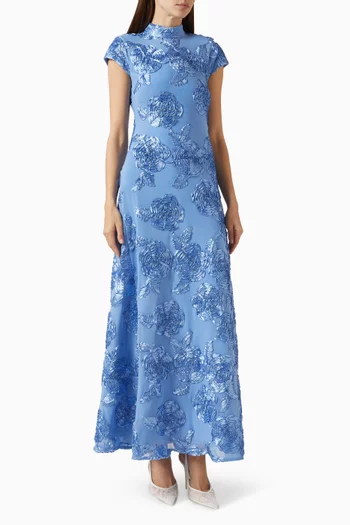 Floral-embroidered Dress