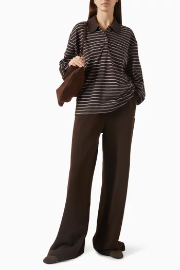 Striped Polo in Cotton Piqué