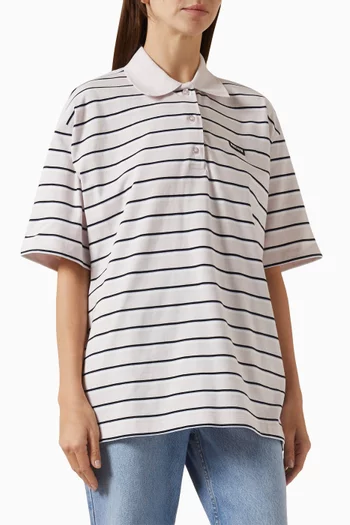 Striped Polo Shirt in Organic Cotton Jersey