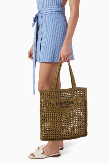 Logo Crochet Tote Bag