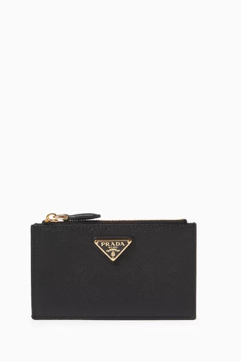 Cardholder in Lip-printed Saffiano Leather