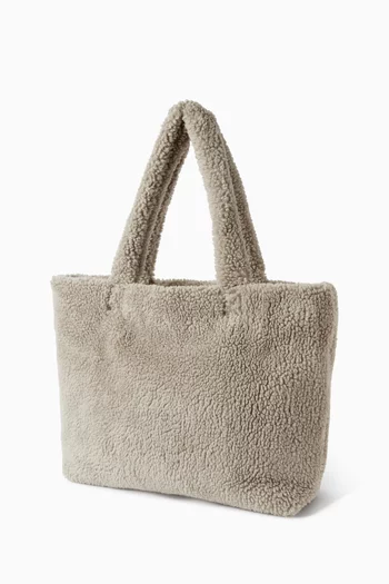 Wordmark Tote Bag in Sherpa