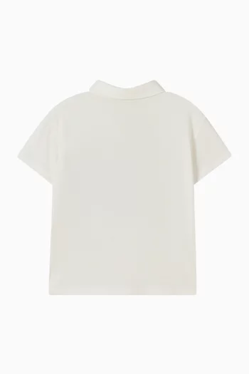 FF Patch Polo Shirt in Cotton