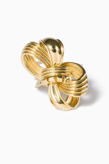 Bow Ring in Gold-tone Brass