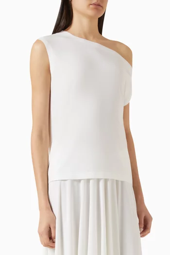 Drop Shoulder Top in Poly Lycra