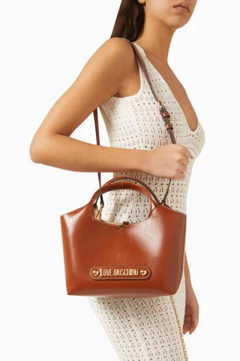 Mini Shopper Tote Bag in Faux Leather