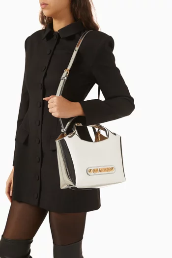 حقيبة يد ميني عاكسة للضوء جلد صناعي