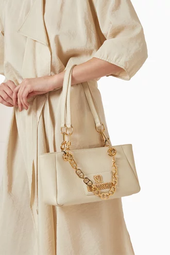 حقيبة كتف صغيرة جلد عجل وجلد صناعي