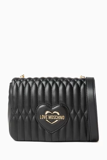 Mini Quilted Crossbody Bag in Faux Leather
