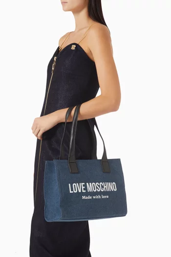 Signature Tote Bag in Denim