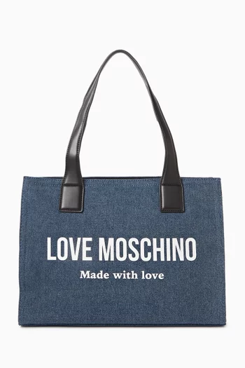 Signature Tote Bag in Denim