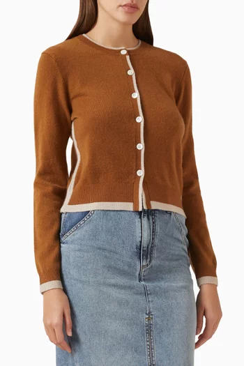 كارديغان بطبقتين من نسيج مضلع