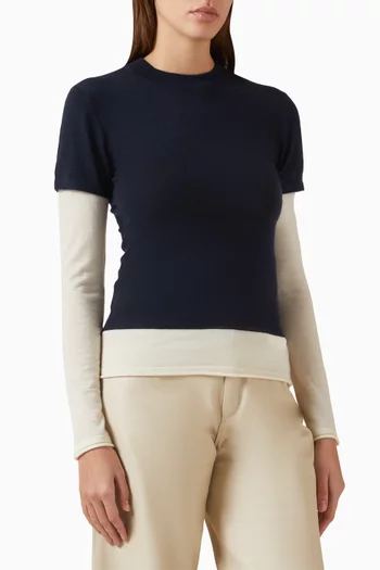 تي شيرت بتصميم 2‏ في 1‏