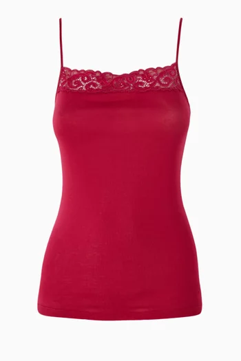 Spaghetti Top in Mercerised Cotton