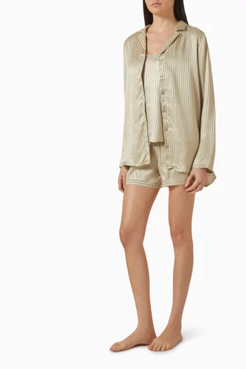 شورت بأشرطة من التول فيسكوز