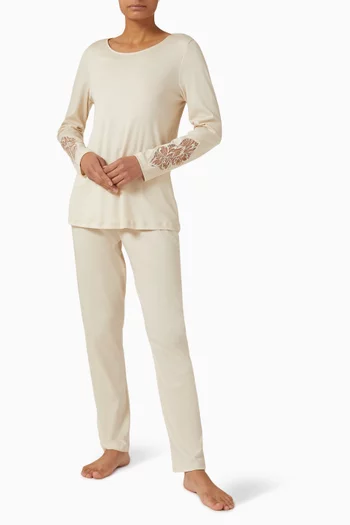 Long-sleeve Pyjama Set in Cotton