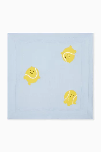 Happy Baseball Blanket in Cotton Knit