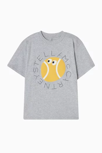 تي شيرت بيسبول بشعار الماركة قطن