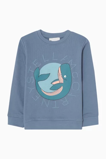 Whale-print Sweatshirt