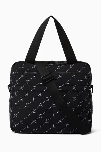 حقيبة يد لمستلزمات الأطفال بطبعة شعار الماركة