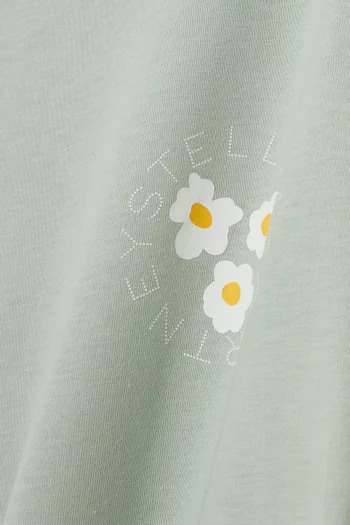 Floral Logo T-shirt in Cotton