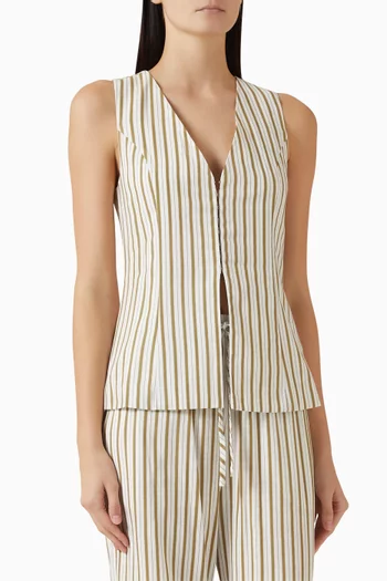 Edith Vest in Cotton-viscose