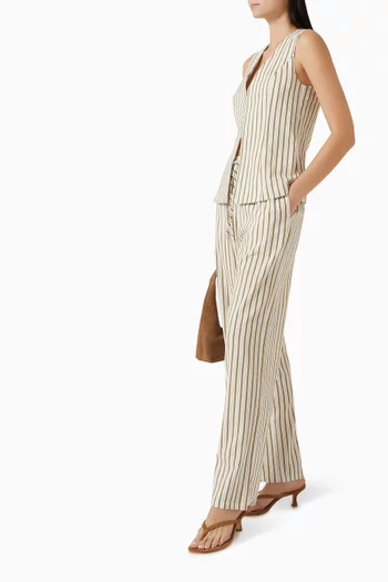 Edith Relaxed Pants in Cotton-viscose