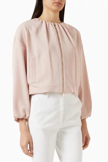 جاكيت بقصة فضفاضة كادي