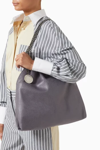 Medium Falabella Drawstring Bag in Eco Shaggy Deer