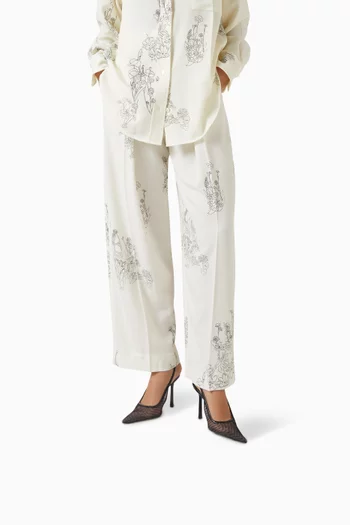 حذاء كلاسيك فيكتوريا بسير خلفي وكعب 100 مم قماش شبكي وجلد