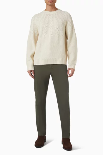 Airspun Cable-knit Sweater in Merino Wool