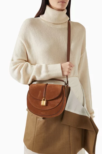 Siena Saddle Bag in Suede