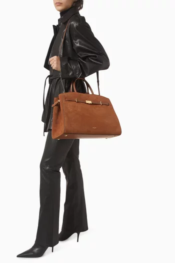 The Hudson Tote Bag in Suede