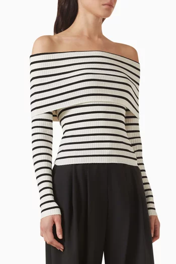 Cowl-neck Sweater in Viscose-blend