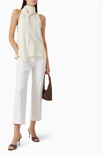 Halterneck Top in Envers-satin