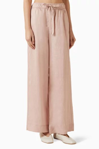 Wide-leg Pants in Linen