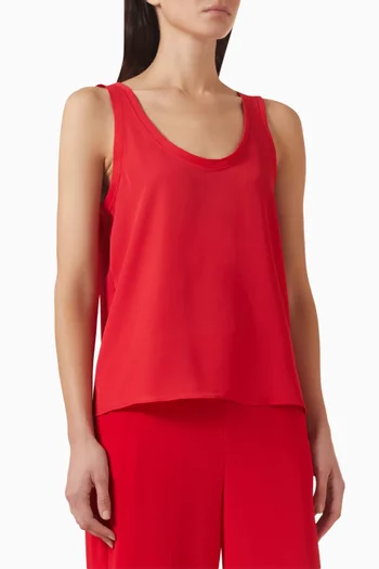 Sleeveless Vest in Satin