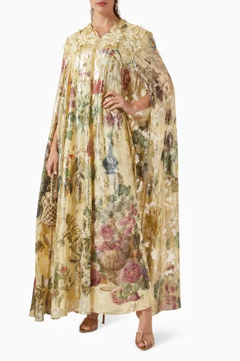 Edith Embroidered Dress in Lurex Chiffon